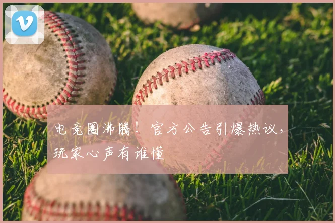 电竞圈沸腾！官方公告引爆热议，玩家心声有谁懂
